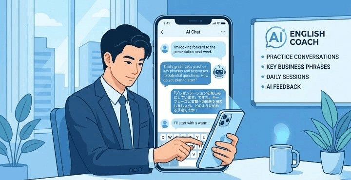 予行演習モードのイメージ - AIと安全に会話練習