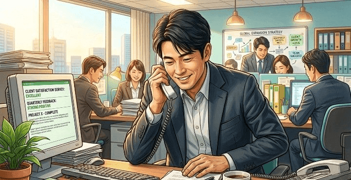 振り返りモードのイメージ - 会話を分析してスコアリング